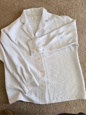 Aritzia Wilfred Flowy Collared Shirt Jacket